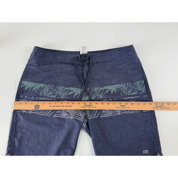 Travis Mathew Men's Parked The Shark Swim Trunk Boardshorts Pockets Size 36 - Picture 8 of 14